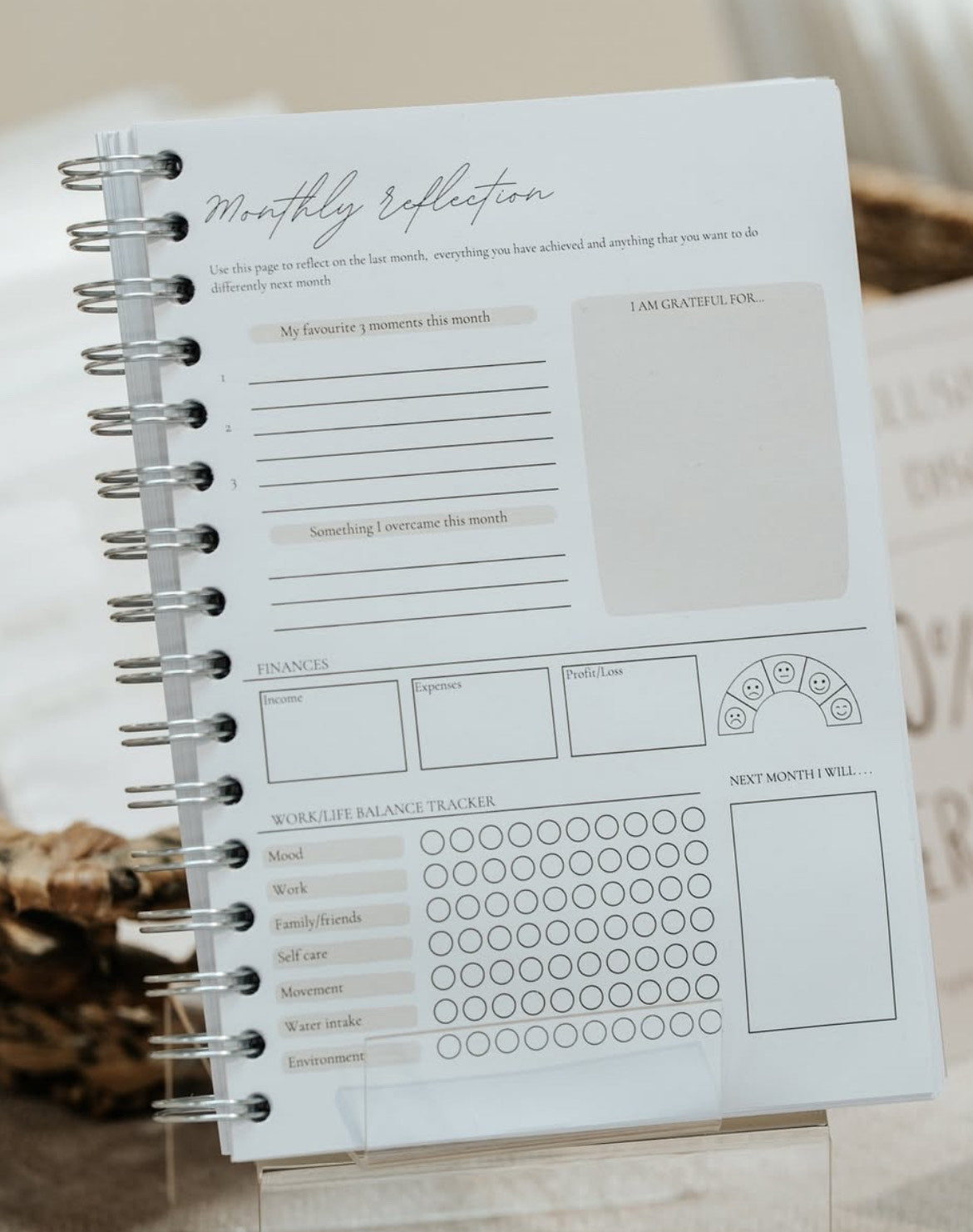 Monthly Planner/Journal
