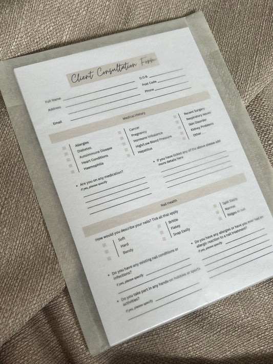 Client Record Cards (Pack of 10)